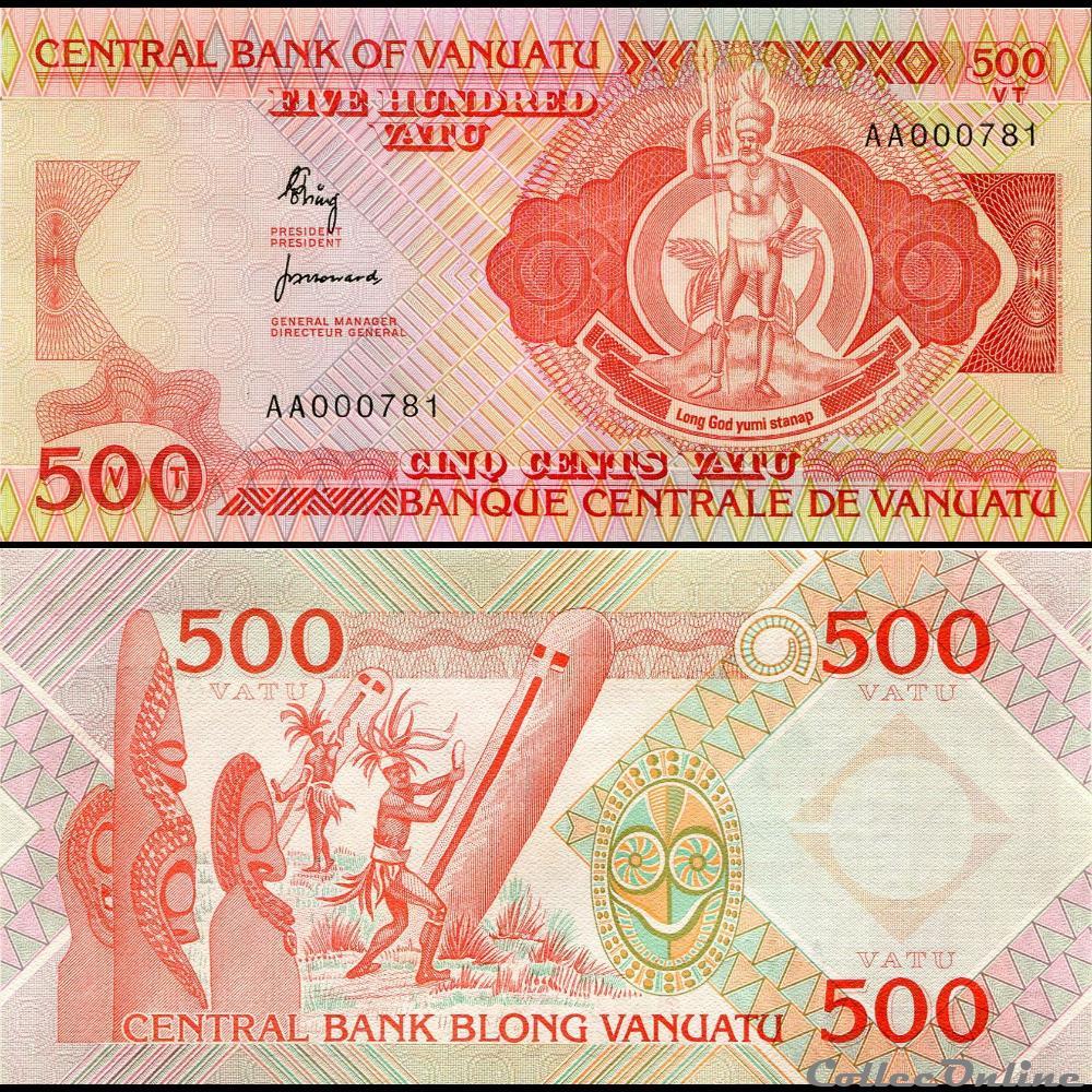 VANUATU - PICK 02 a - 500 VATU - 1982 billets oceanie vanuatu pick 02 a 500 vatu 1982