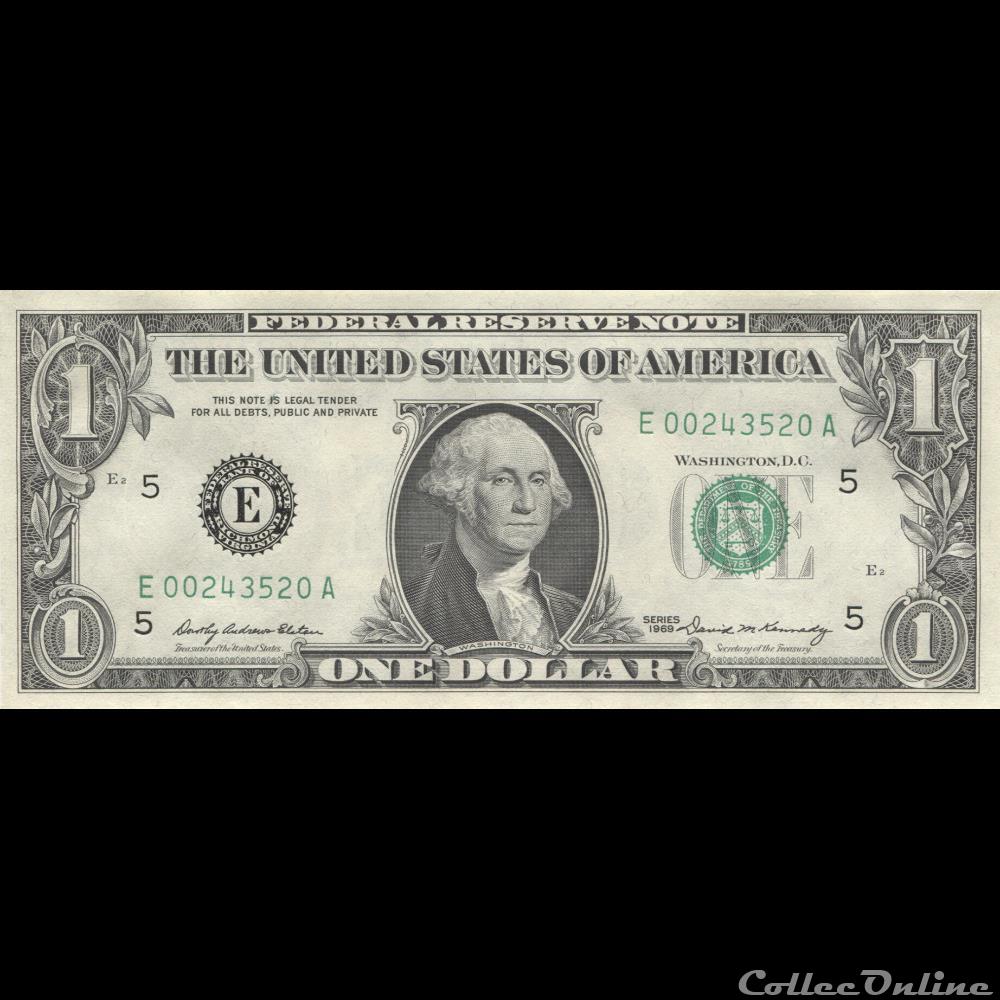 billet amerique du nord etat uni e 1 federal reserve notes small size 1969 series