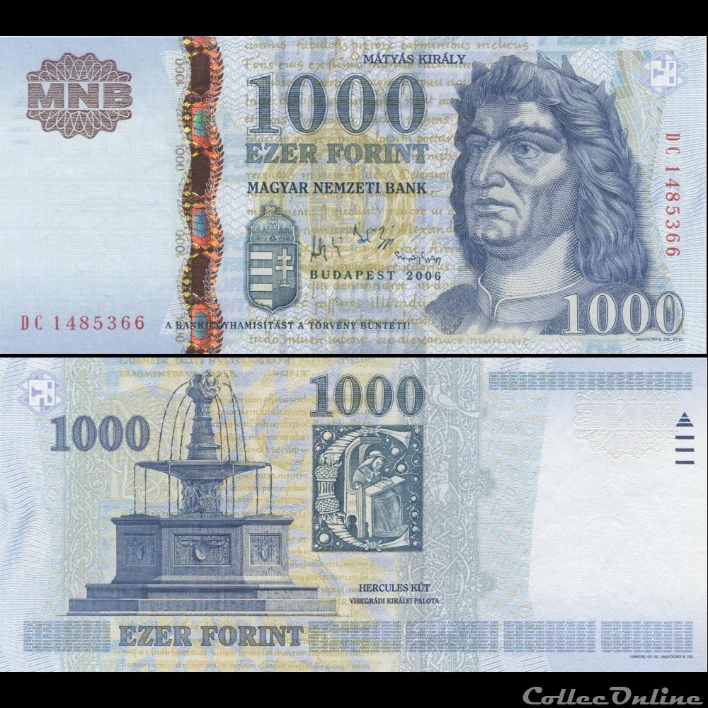 HONGRIE - PICK 195 b - 1000 FORINT - 2006 billet europe hongrie pick 195 b 1000 forint 2006