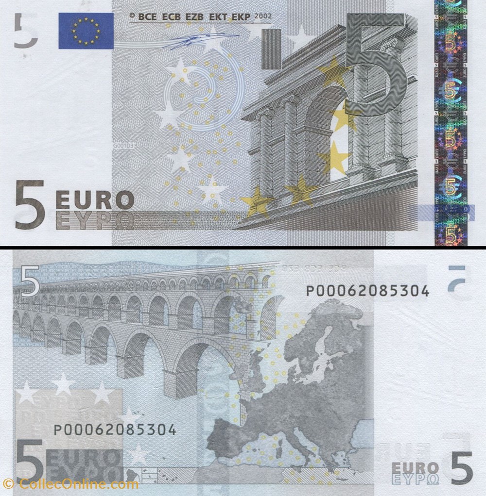 5 EUROS - SIGNATURE DUISENBERG - PICK 1 P 1 - PAYS-BAS billets 5 euros signature duisenberg pick 1 p 1 pays bas