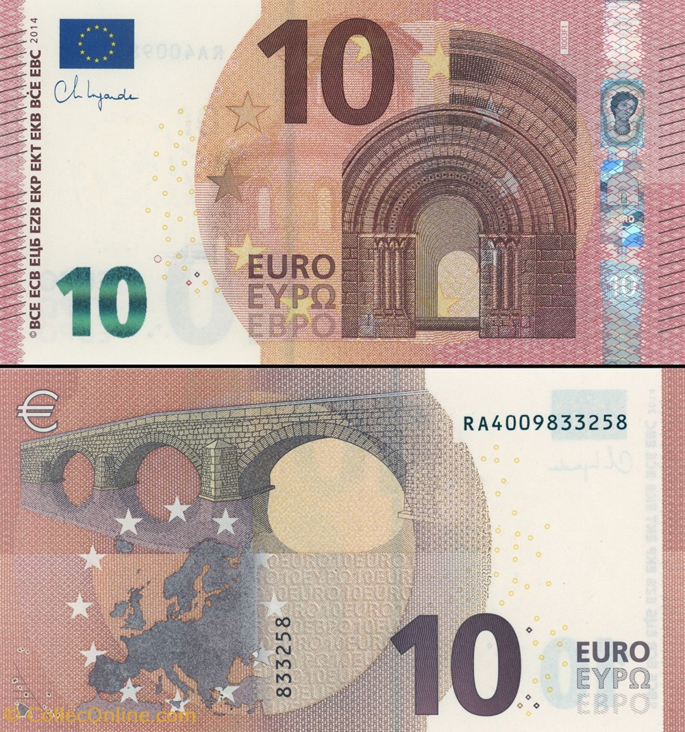 10 EUROS - SIGNATURE LAGARDE - PICK 21 R - ALLEMAGNE billets 10 euros signature lagarde pick 21 r allemagne