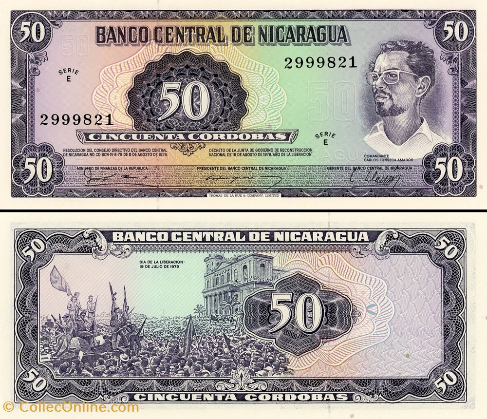 NICARAGUA - PICK 131 - 50 CORDOBAS - 1979 billet amerique centrale et caraibe nicaragua pick 131 50 cordobas 1979