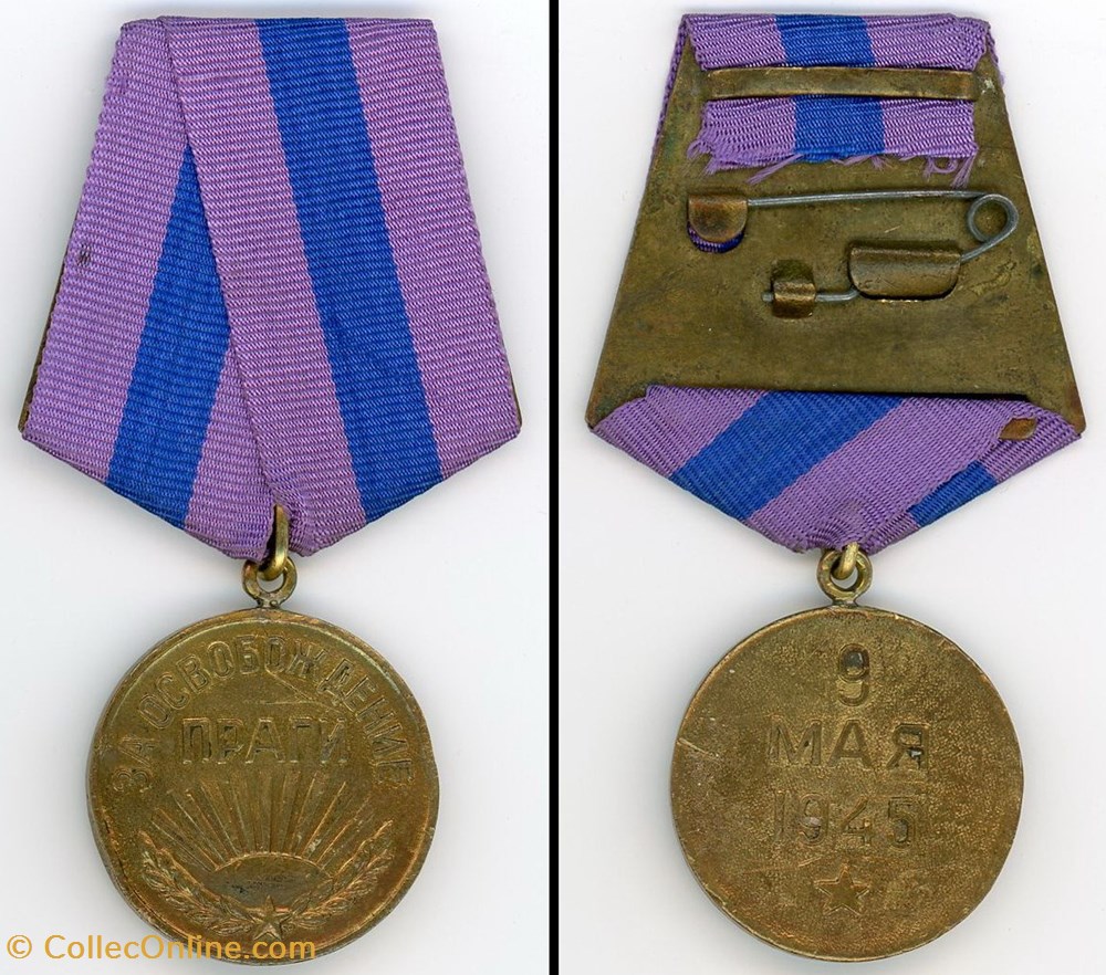 Médaille "Pour la Libération de Prague" - U.R.S.S. - Russie urs medaille pour la liberation de prague u r s s russie