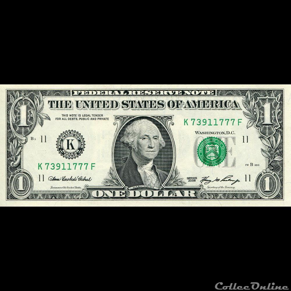 K- 1$ Federal Reserve Notes - Small Size 2006 Series billet etat uni mexique k 1 federal reserve notes small size 2006 series