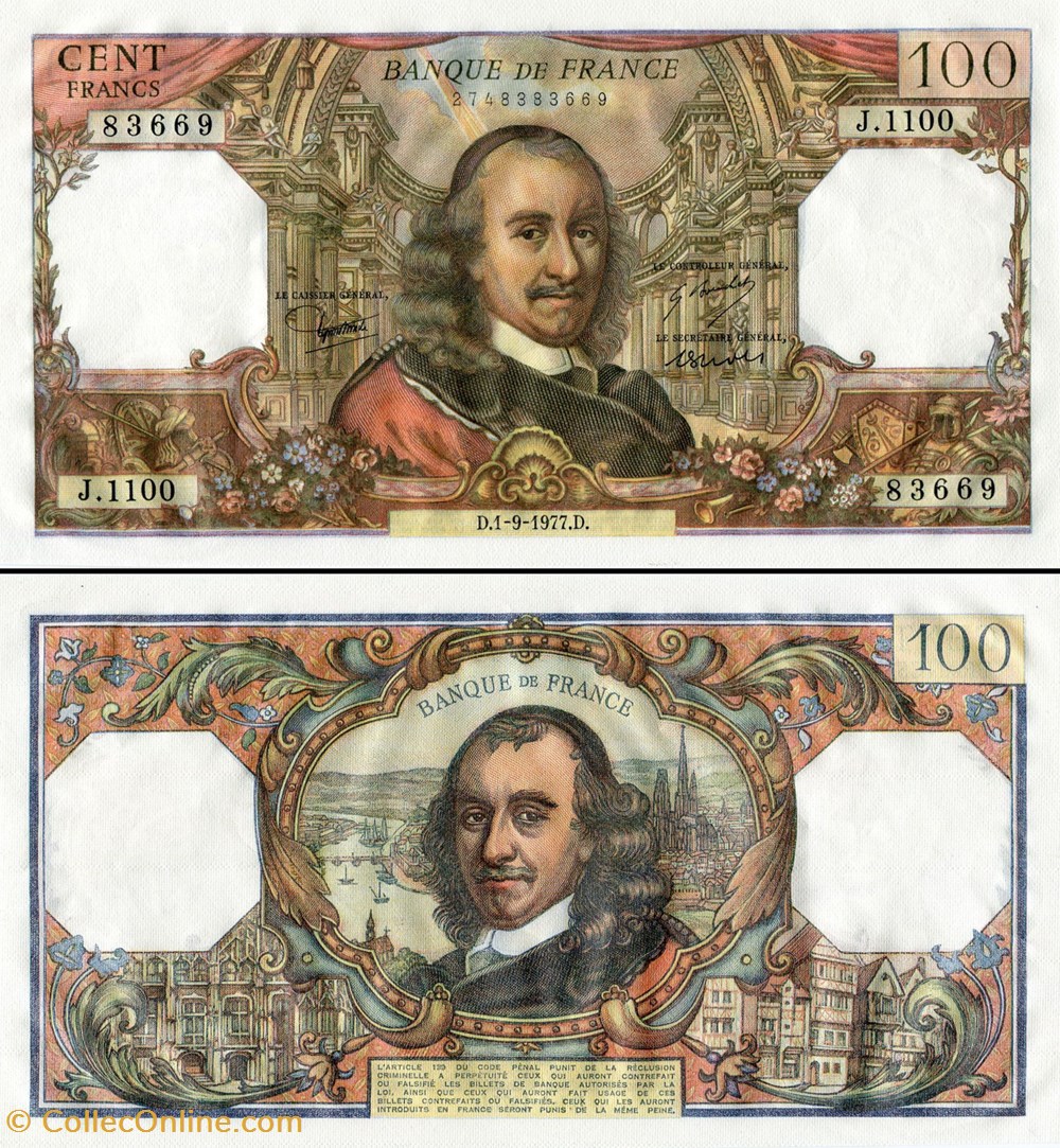 billets europe france 100 francs