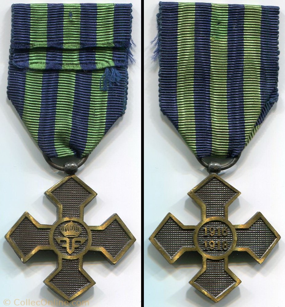 Croix commémorative de la Guerre 1916-1918 - Roumanie militarium medaille insigne croix commemorative de la guerre 1916 1918 roumanie