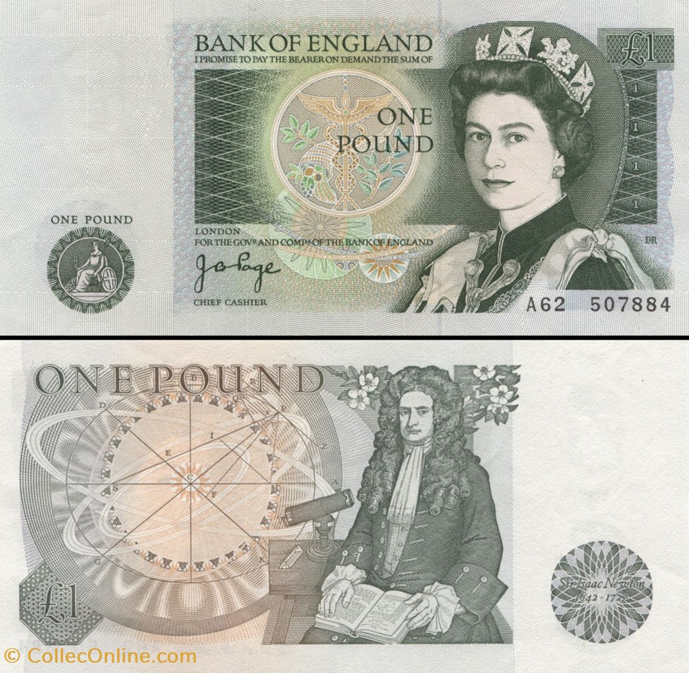 GRANDE-BRETAGNE - PICK 377a - 1 POUND - 1978 billets europe royaume uni grande bretagne pick 377a 1 pound 1978