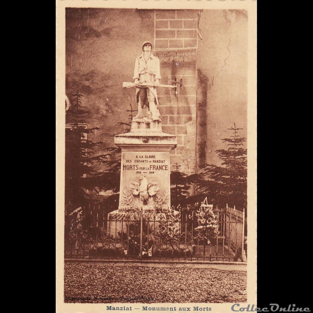 carte postale france auvergne 01 manziat