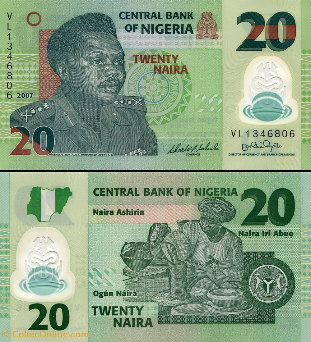 NIGERIA - PICK 34b - 20 NAIRA - 2007 billets afrique nigeria pick 34b 20 naira 2007