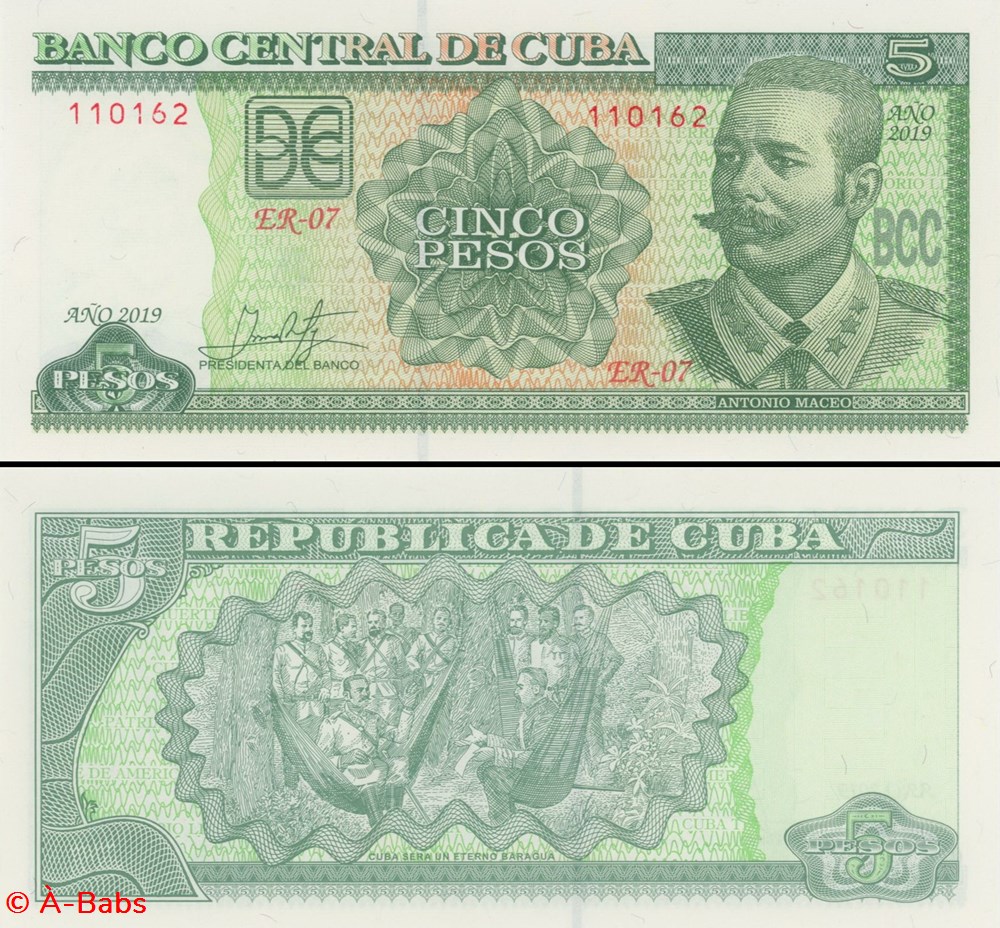 CUBA - PICK 116r - 5 PESOS - 2019 billets amerique centrale et caraibes cuba pick 116r 5 pesos 2019