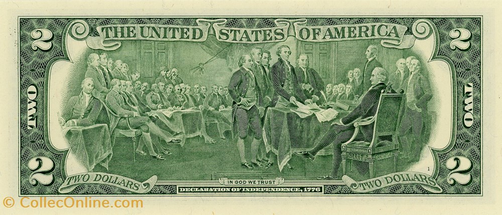 J- Kansas-City District - 2$ Federal Reserve Notes - Small Size 2017A Series billets amerique du nord etats unis j kansas city district 2 federal reserve notes small size 2017a series