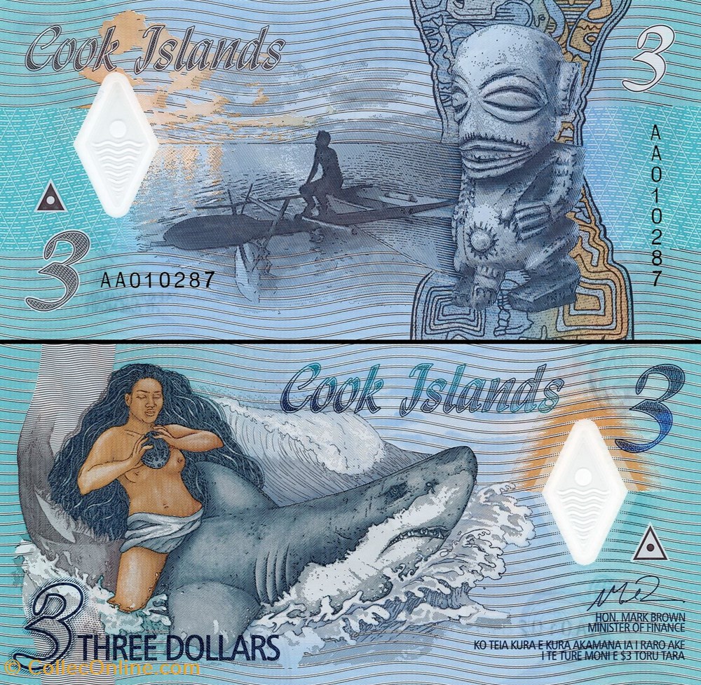ILES COOK - PICK 11a - 3 DOLLARS - 2021 billets oceanie iles cook pick 11a 3 dollars 2021