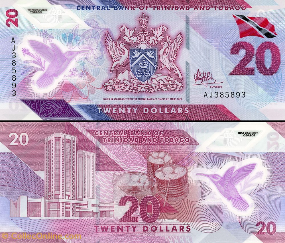 TRINIDAD ET TOBAGO - PICK 63 - 20 DOLLARS - 2020 billets amerique centrale caraibes trinite trinidad et tobago pick 63 20 dollars 2020