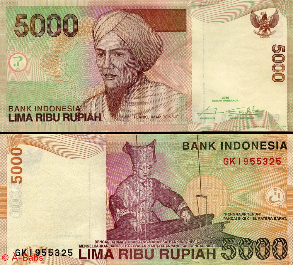 INDONÉSIE - PICK 142 p1 - 5000 ROUPIES - 2016 billets asie indonesie pick 142 p1 5000 roupies 2016