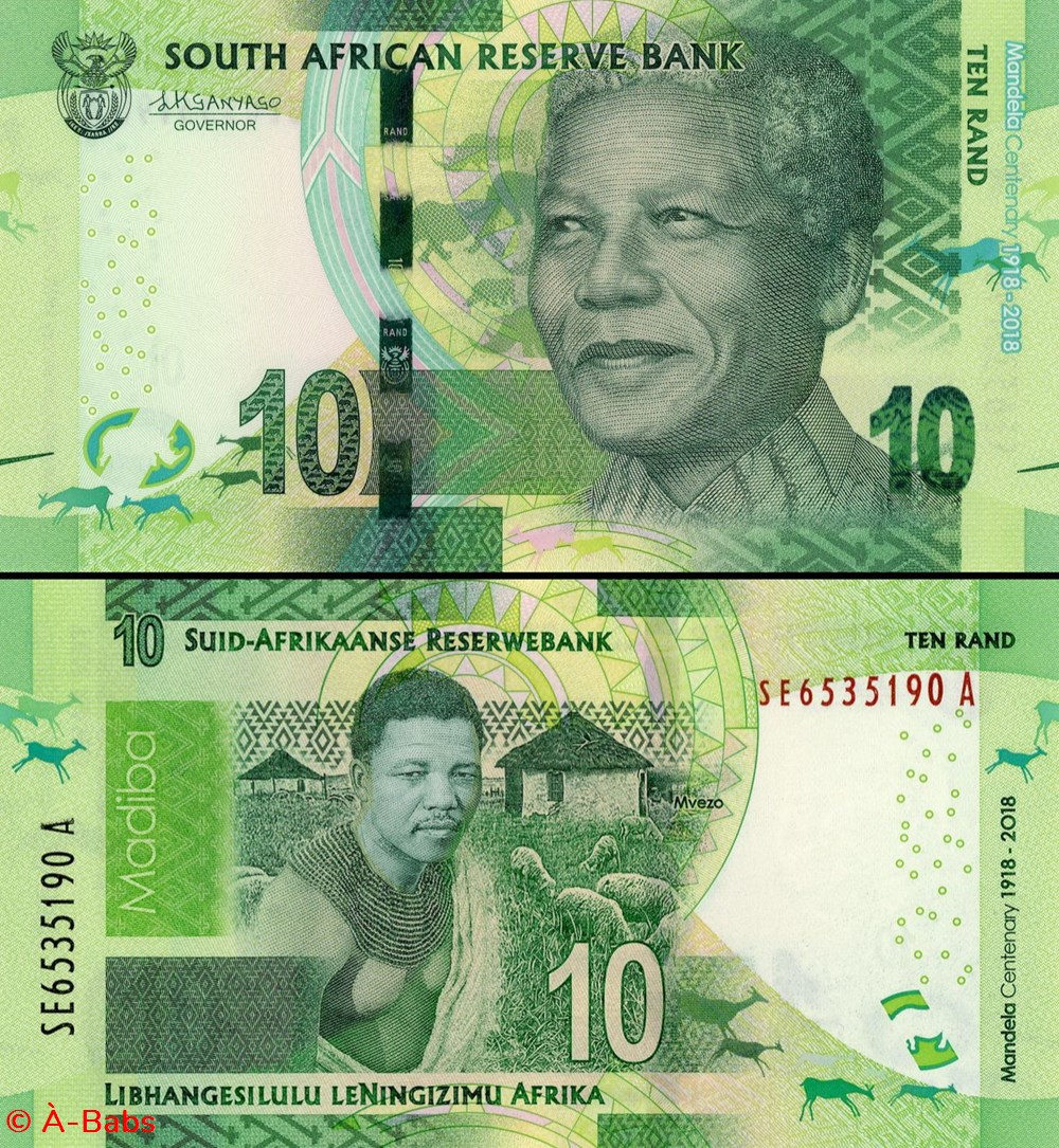 AFRIQUE DU SUD - PICK 143a - 10 RAND - 2018 billets afrique du sud pick 143a 10 rand 2018