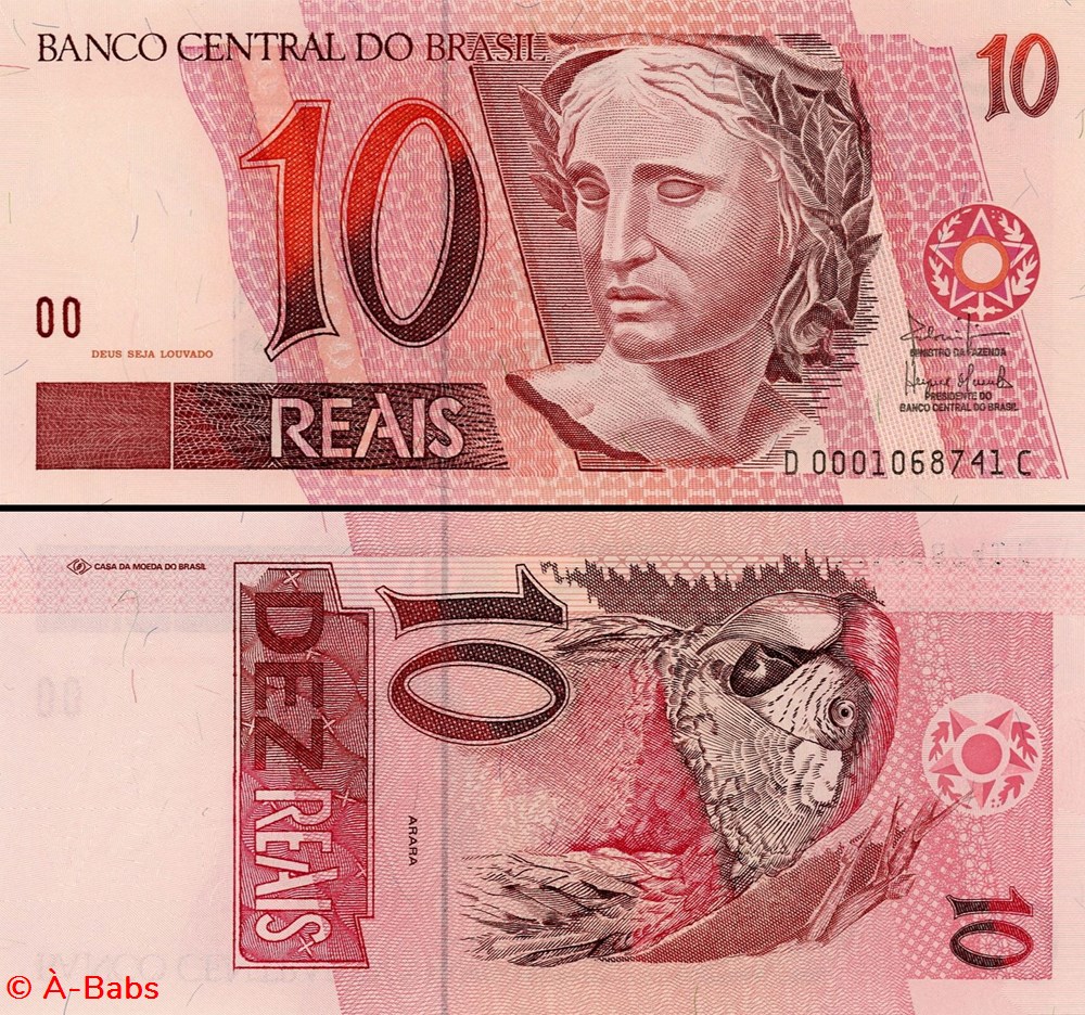 billets amerique du sud bresil pick 245ah 10 reais 2003
