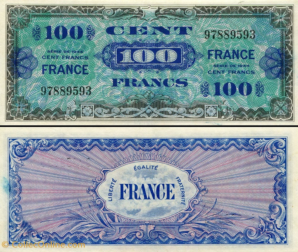 FRANCE -Pick 123 - 100 FRANCS billets europe france pick 123 100 francs