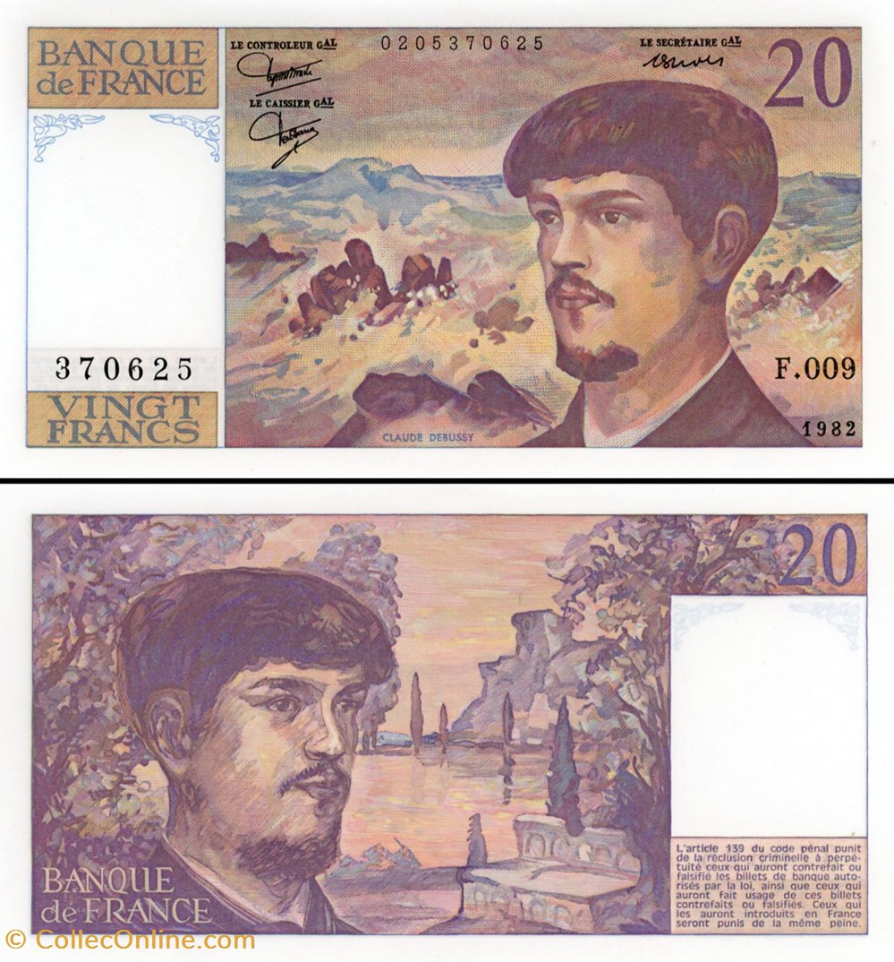 FRANCE - 20 FRANCS - 1982 - F.009 billets europe france 20 francs 1982 f 009