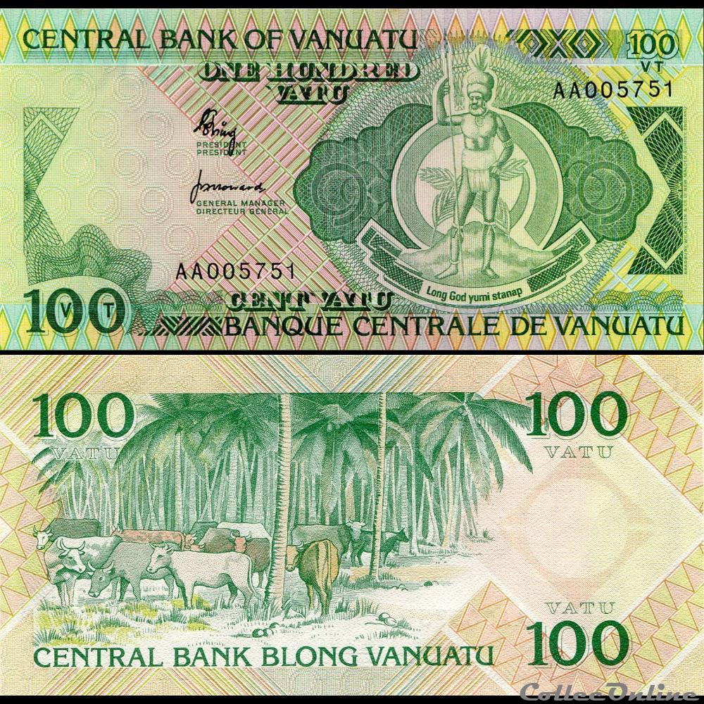 VANUATU - PICK 01 a - 100 VATU - 1982 billets oceanie vanuatu pick 01 a 100 vatu 1982