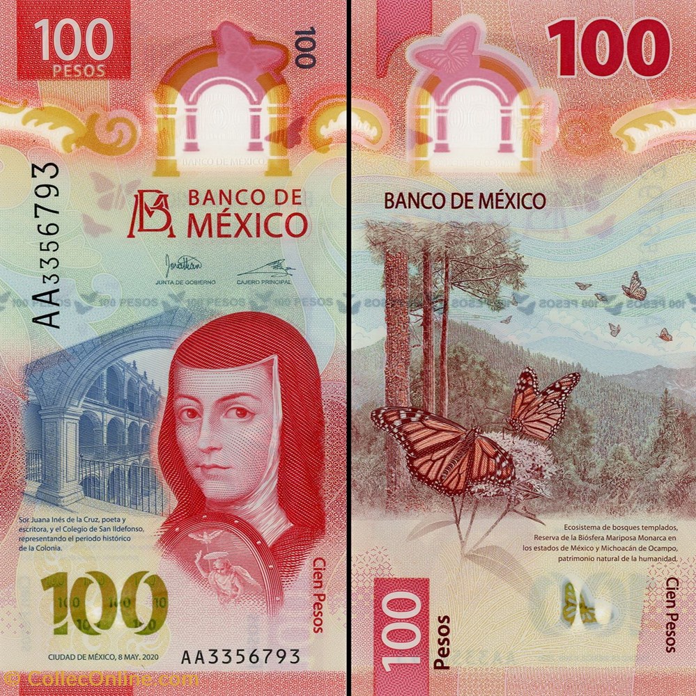 MEXIQUE - PICK 130Aa2 - 100 PESOS - 2020 billets amerique du nord mexique pick 130aa2 100 pesos 2020