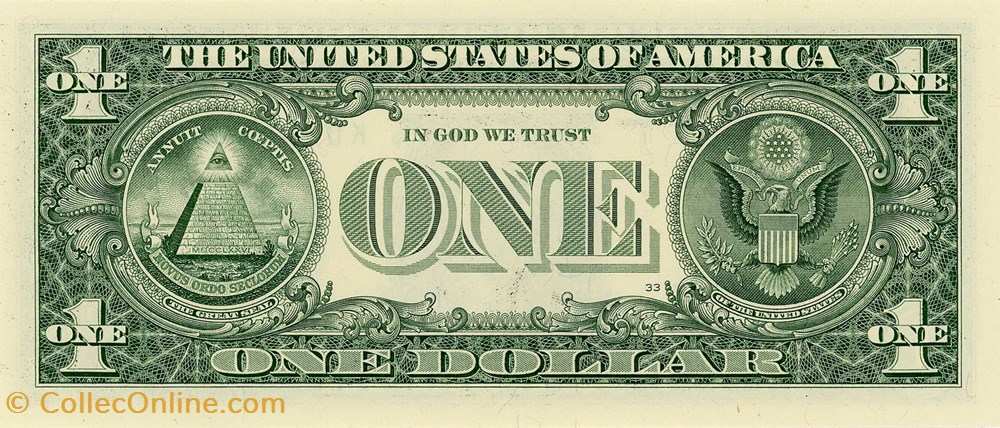 K- 1$ Federal Reserve Notes - Small Size 2017 Series billet amerique du nord etat uni k 1 federal reserve notes small size 2017 series