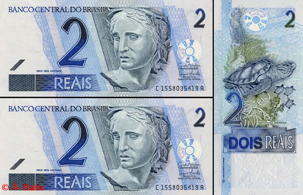 billets amerique du sud bresil pick 249f 2 reais 2009