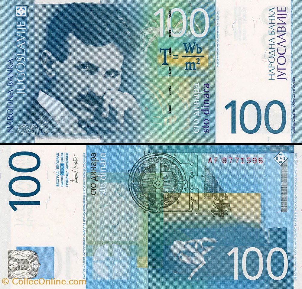YOUGOSLAVIE - PICK 156a - 100 DINARA - 2000 billet europe yougoslavie pick 156a 100 dinara 2000
