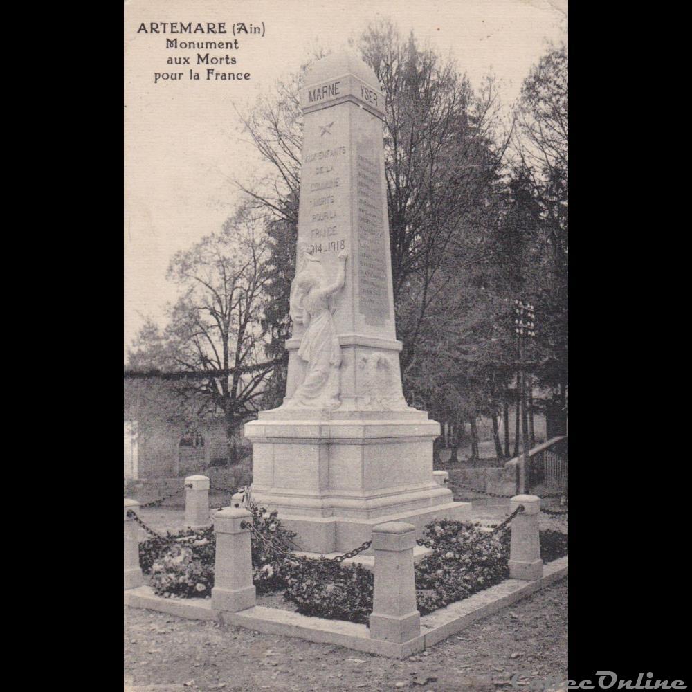 carte postale france auvergne 01 artemare