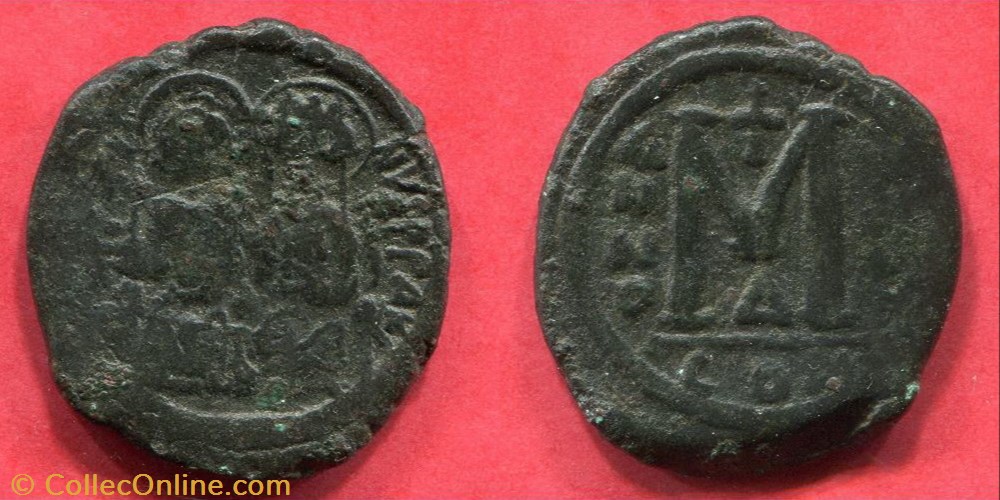 JUSTIN II & SOPHIE - SEAR 360 monnaie antique av jc ap byzantine justin ii sophie sear 360