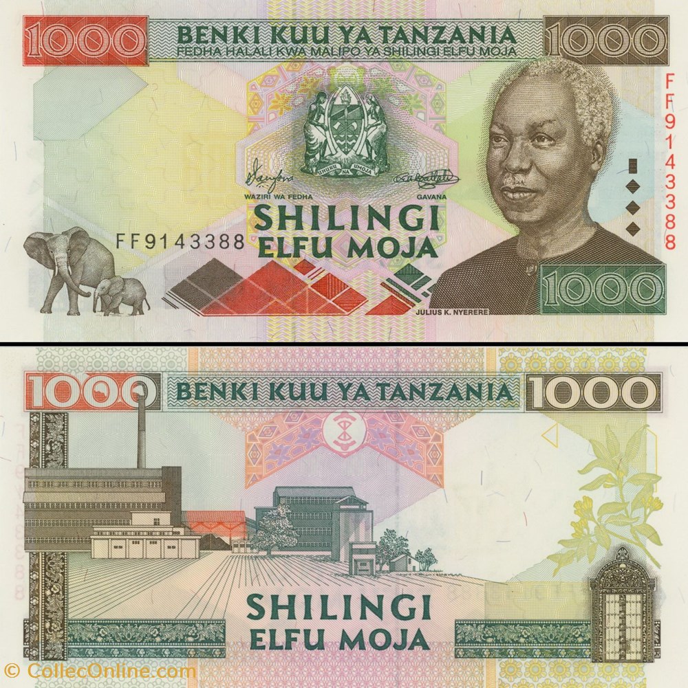 TANZANIE - PICK 34 - 1000 SHILINGI - 2001 billets afrique tanzanie pick 34 1000 shilingi 2001