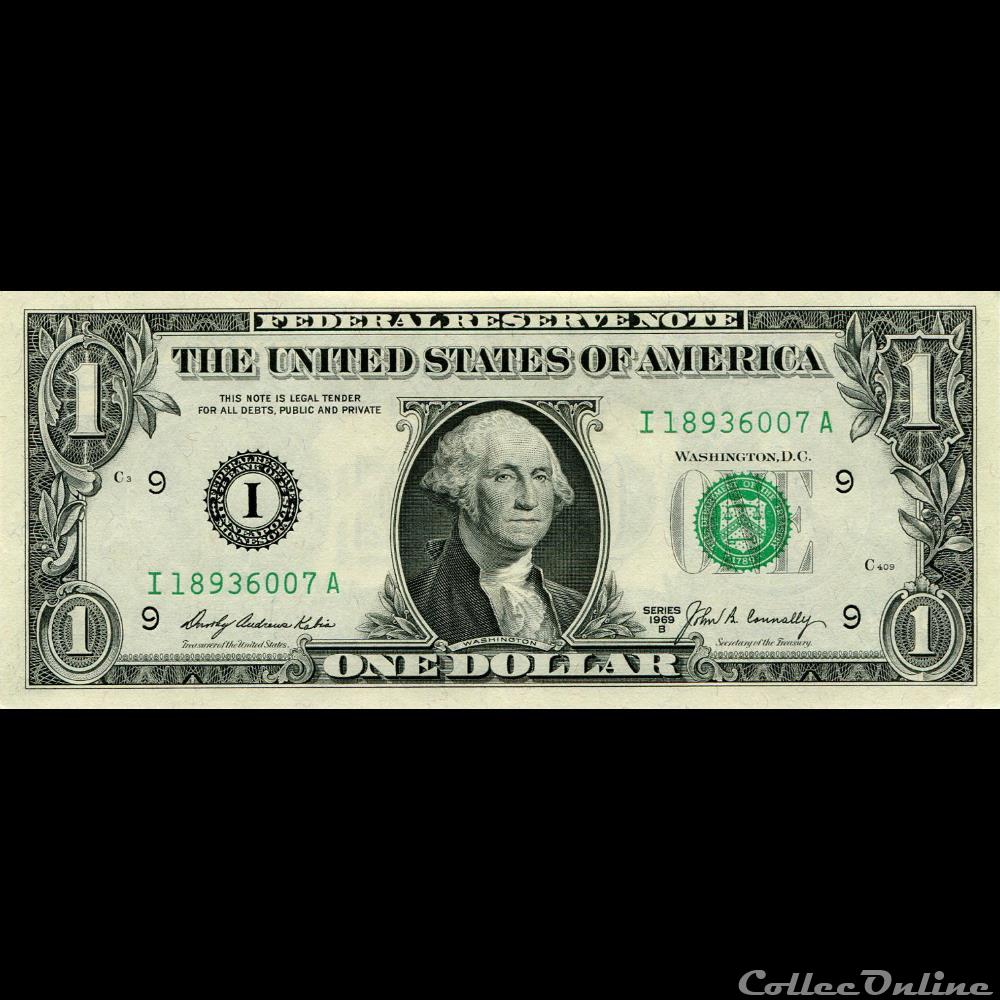 billet amerique du nord etat uni i 1 federal reserve notes small size 1969b series