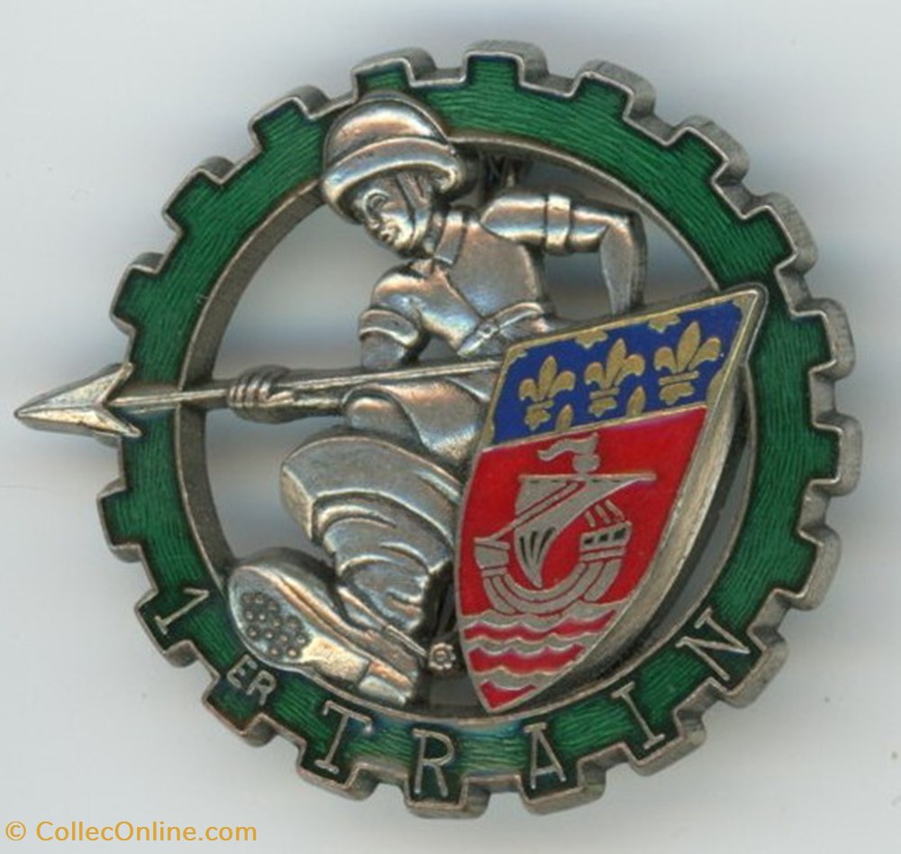 Insigne Terre - 1° Régiment du Train militaria medailles insignes insigne terre 1 regiment du train