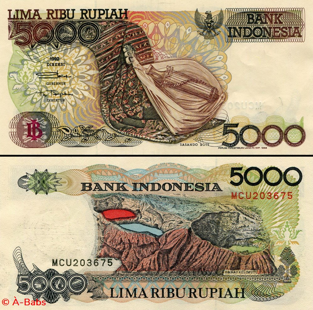 INDONÉSIE - PICK 130g - 5000 ROUPIES - 1998 billets asie indonesie pick 130g 5000 roupies 1998