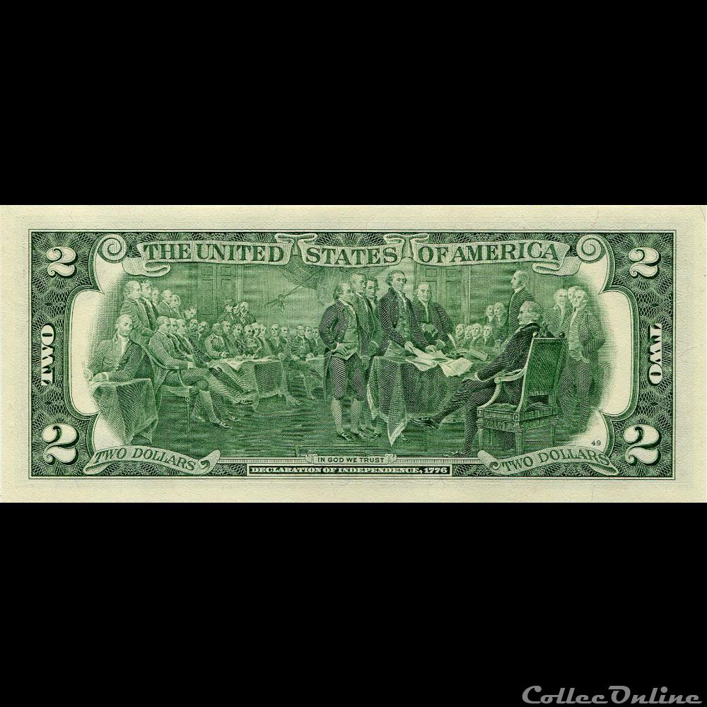 G- Chicago District - 2$ Federal Reserve Notes - Small Size 2013 Series billet amerique du nord etat uni g chicago district 2 federal reserve notes small size 2013 series