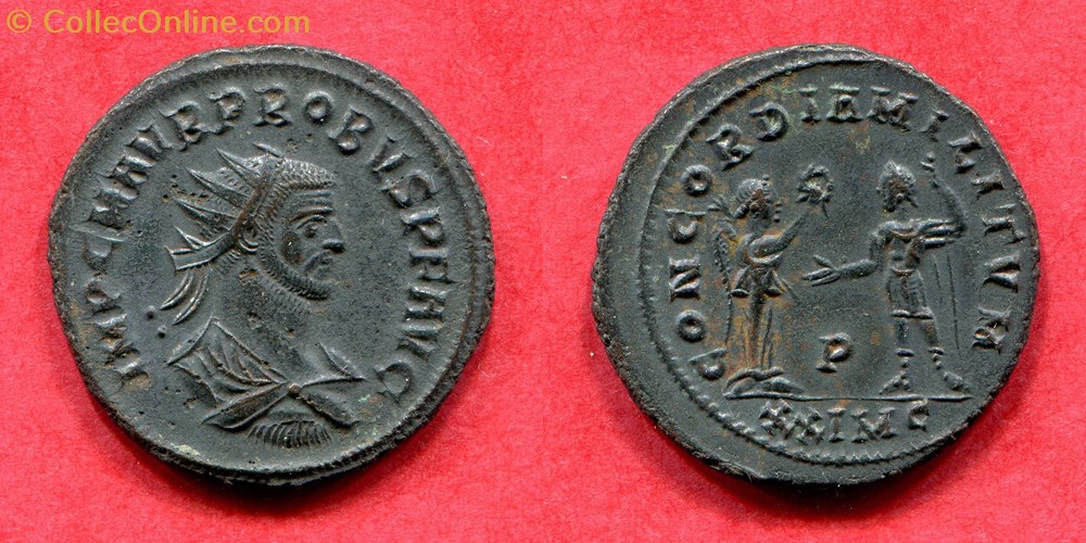 PROBUS - CONCORDIA MILITVM - RIC 907 monnaie antique av jc ap romaine republicaine imperiale probus concordia militvm ric 907