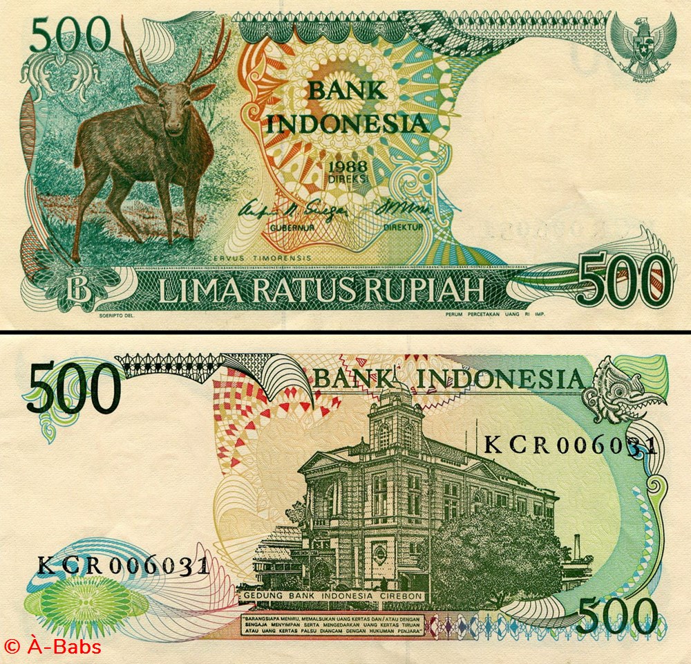 INDONÉSIE - PICK 123 a - 500 ROUPIES - 1988 billets asie indonesie pick 123 a 500 roupies 1988