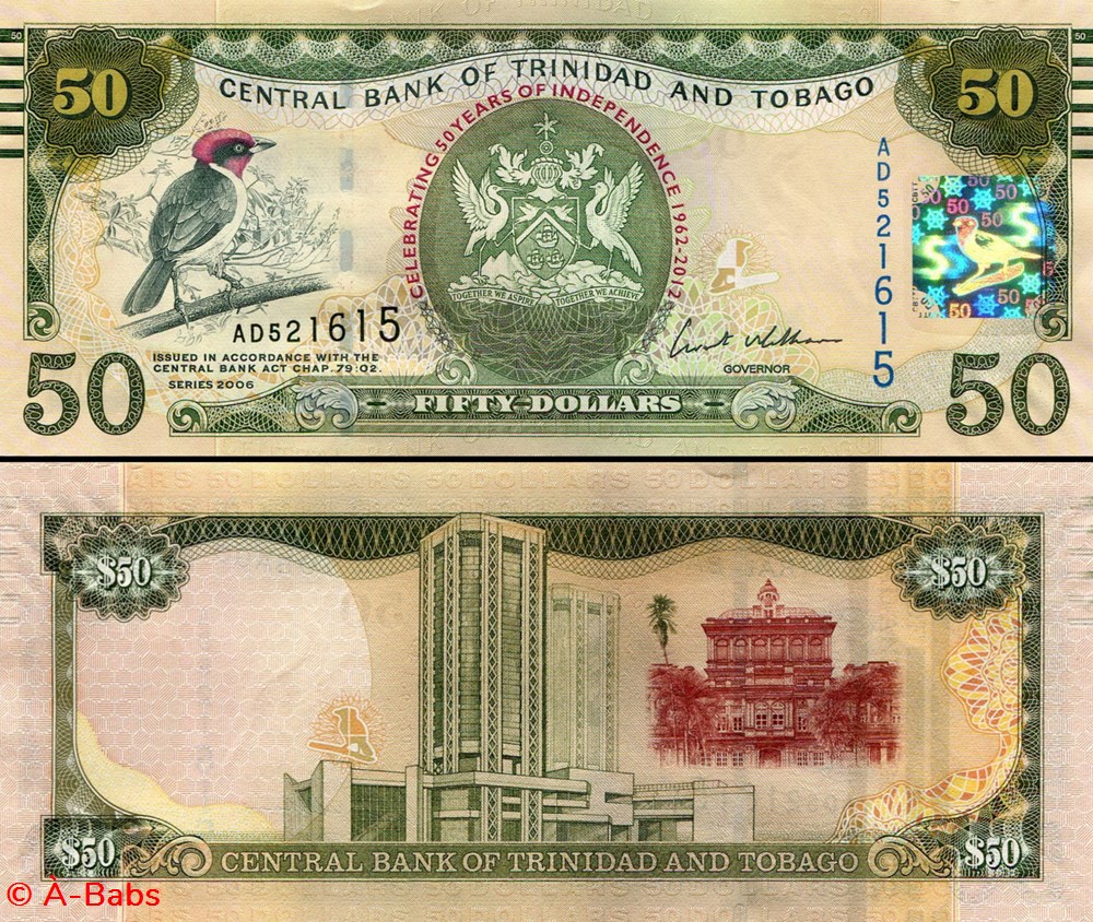 TRINIDAD ET TOBAGO - PICK 53 - 50 DOLLARS - 2012 billets amerique centrale caraibes trinidad et tobago pick 53 50 dollars 2012