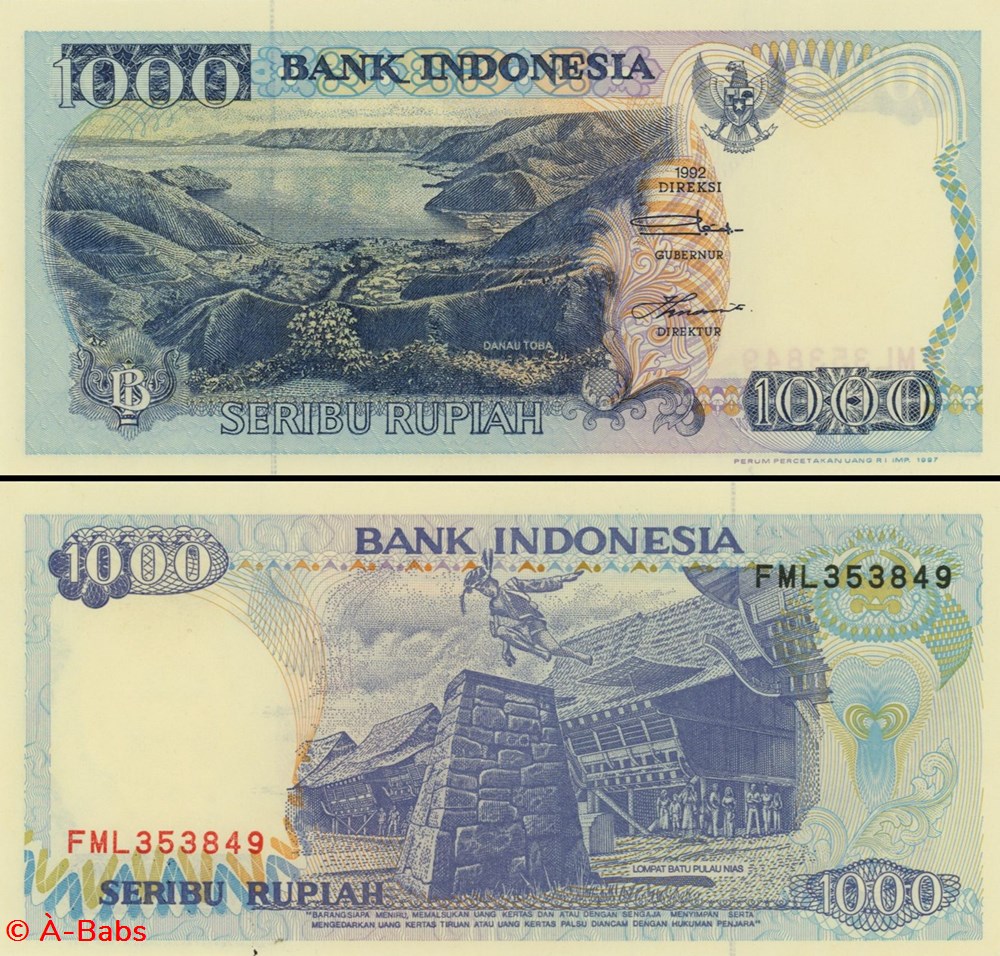 INDONÉSIE - PICK 129f - 1000 ROUPIES - 1997 billets asie indonesie pick 129f 1000 roupies 1997