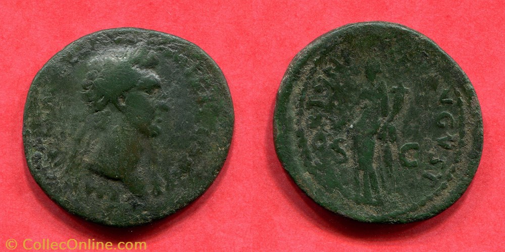 NERVA - FORTVNA AVG - RIC 83 monnaie antique jc ap romaine republicaine imperiale nerva fortvna avg ric 83