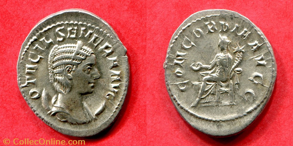 OTACILIA SEVERA - CONCORDIA AVGG - RIC 129 monnaie antique jc ap romaine republicaine imperiale otacilia severa concordia avgg ric 129