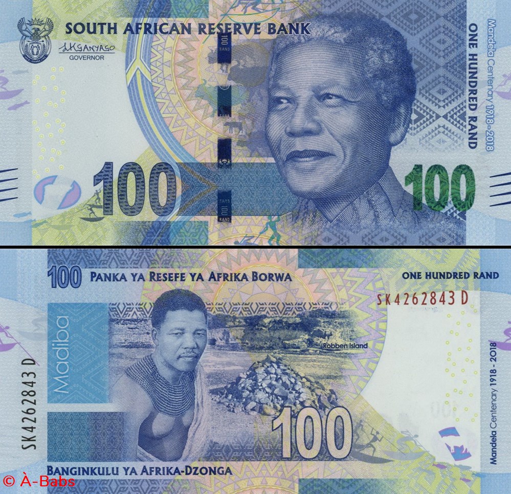 billets afrique du sud pick 146a 100 rand 2018