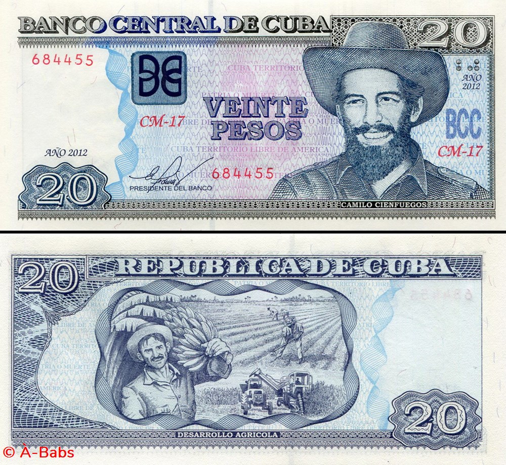 CUBA - PICK 122g - 20 PESOS - 2012 billets amerique centrale et caraibes cuba pick 122g 20 pesos 2012