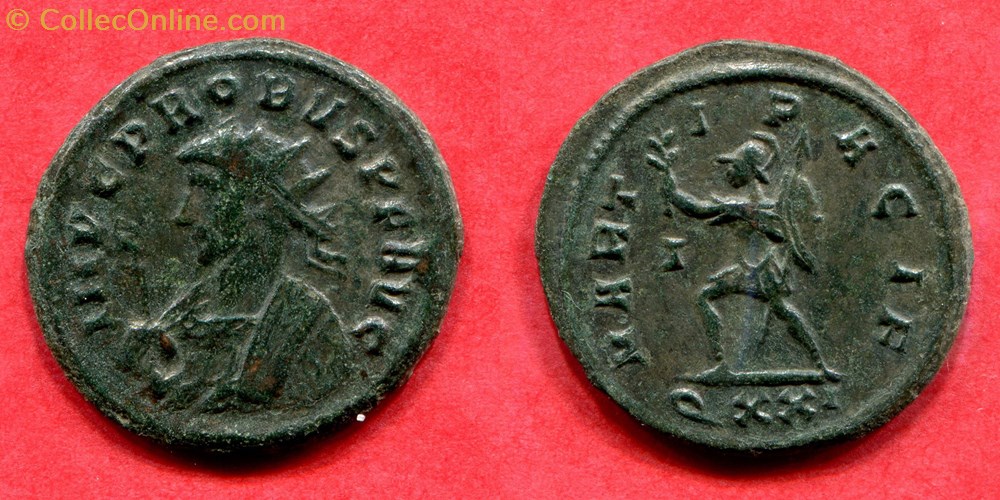 PROBUS - MARTI PACIF - RIC 506 monnaie antique av jc ap romaine republicaine imperiale probus marti pacif ric 506