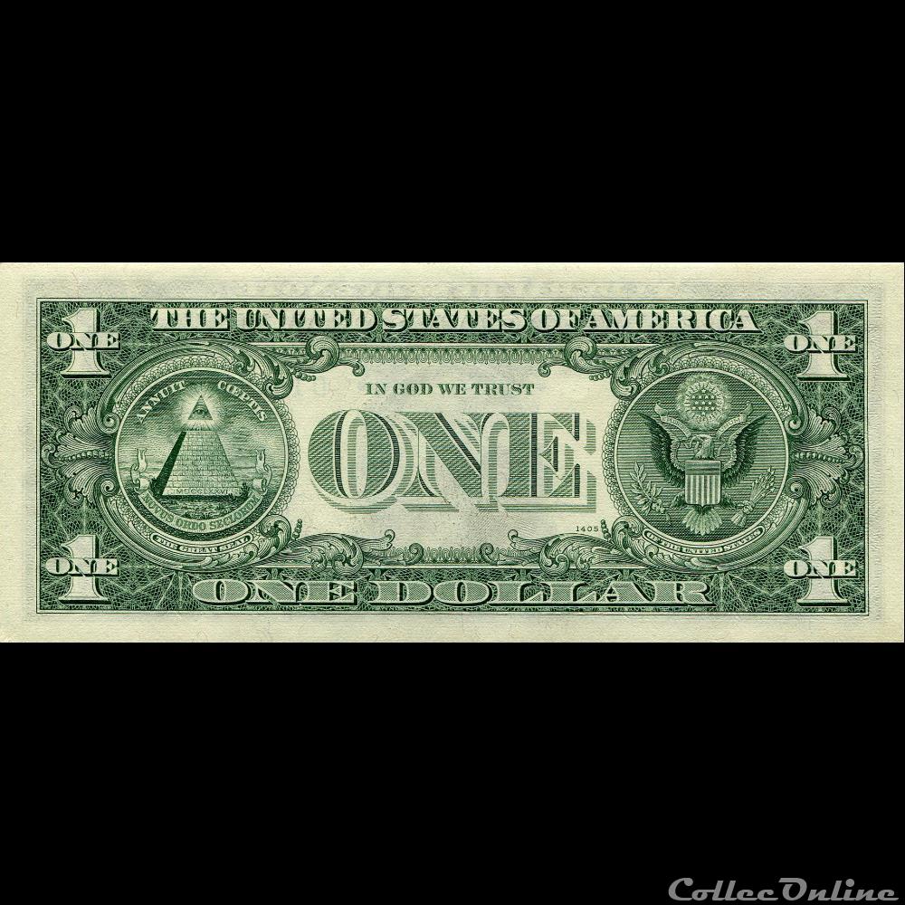 D- 1$ Federal Reserve Notes - Small Size 1969B Series billet amerique du nord etat uni d 1 federal reserve notes small size 1969b series
