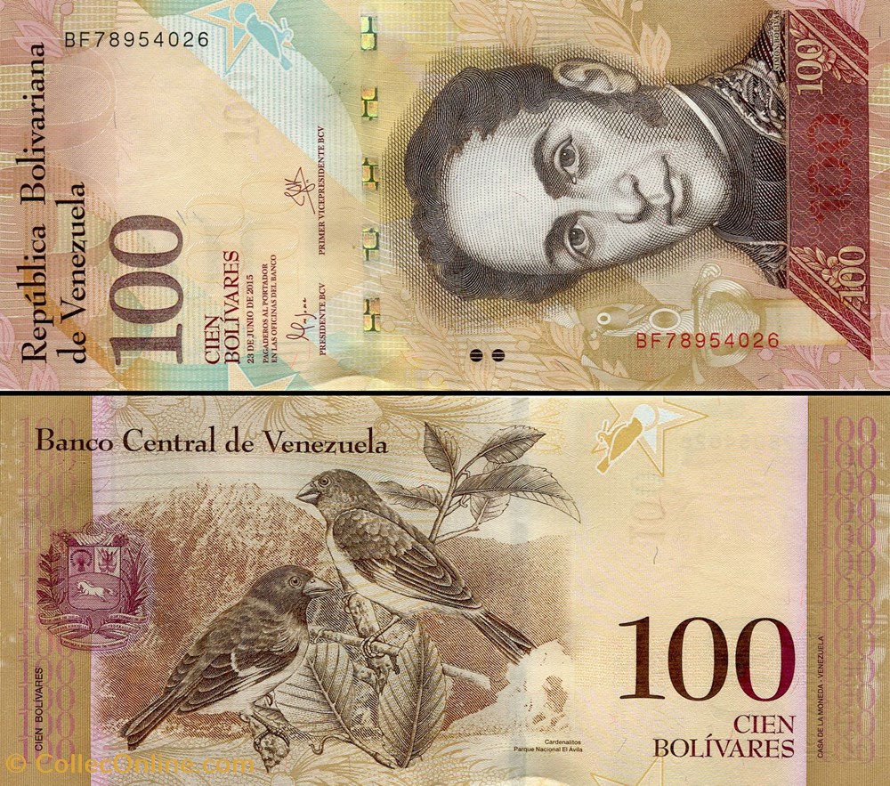 VENEZUELA - PICK 093 j - 100 BOLIVARES - 2015 billets amerique du sud venezuela pick 093 j 100 bolivares 2015