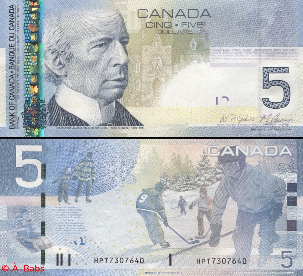 CANADA - PICK 101 ad - 5 DOLLARS - 2010 billets amerique du nord canada pick 101 ad 5 dollars 2010
