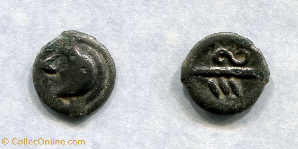 monnaies antiques celtes bellovaques aux chevrons