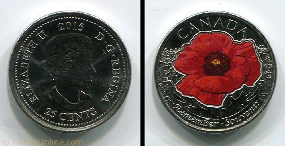 monnaie monde canadum 25 cents canada 2015