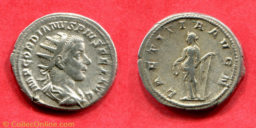 GORDIEN III - LAETITIA AVG N - RIC 86 monnaie antique jc ap romaine imperiale gordien iii laetitia avg n ric 86
