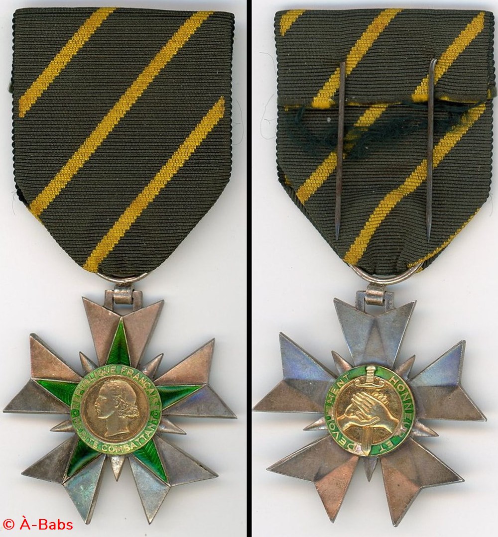 Médaille du Mérite Combattant - Chevalier medailles france medaille du merite combattant chevalier